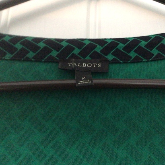 Talbot’s Wrap Style Dress, Green & Black Size Medium - Picture 4 of 16